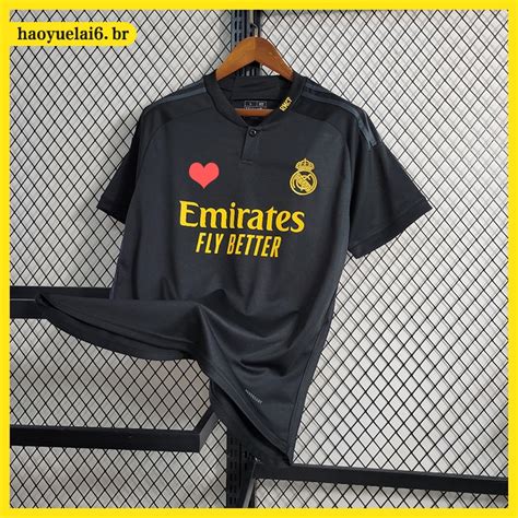 HM Camisa Preta Da Equipe De Futebol Masculino 23 24 III Shopee Brasil