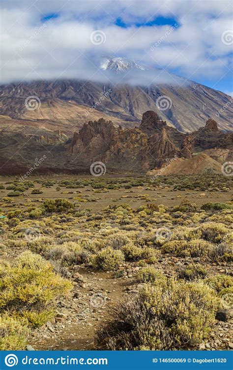 Volcano Pico Del Teide Is Spain`s Highest Mountain Stock Image Image