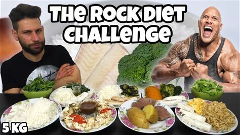 The Rock Diet Challenge In 1 Meal Dwayne Johnson Man Vs Food Youtube