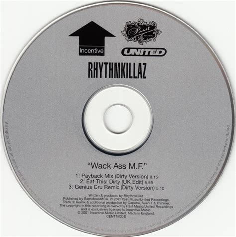 Rhythmkillaz Wack Ass Mf Cd Single 中古レコード屋 シーディーブレインレコーズ Cd Brain Records