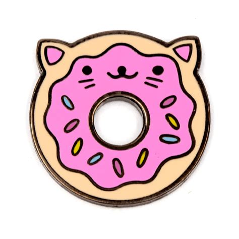 These Are Things Enamel Pins Cat Donut