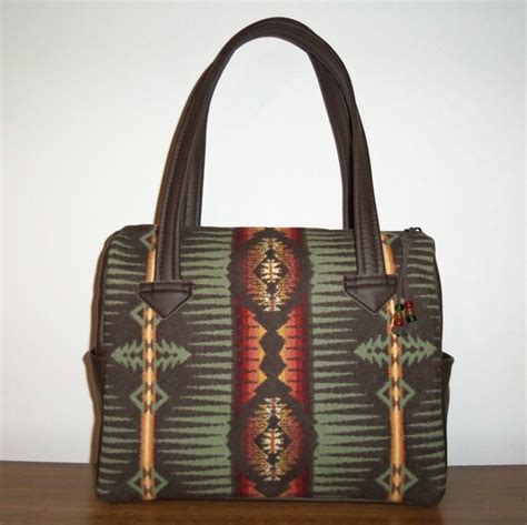 Handmade Wool Purse Handbag Shoulder Bag Vintage Wool Fabric