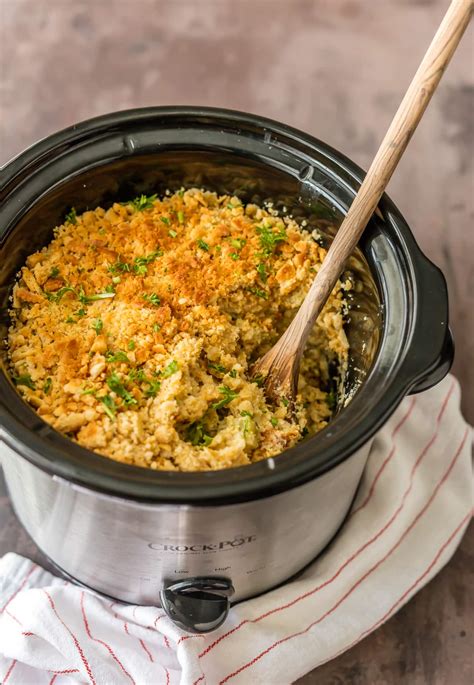 Cut the tortillas in to strips, add to chicken and sauce. Slow Cooker Broccoli Rice Casserole - The Cookie Rookie