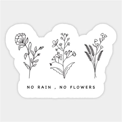 No Rain No Flowers Cute Womens T No Rain No Flowers Cute Womens T Pegatina Teepublic Mx