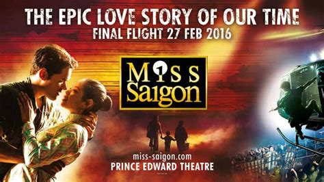 Miss Saigon Tickets London Theatre Tickets Prince Edward Theatre West End Theatre
