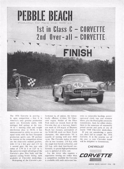 1956 Corvette Advertisements Vintage And Classic Vette Vues Magazine
