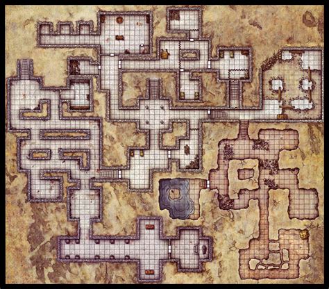 Dungeon Fortress Abandoned Keep 1 Dnd Fantasy Battle Fantasy Map