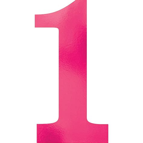 Metallic Pink Number 1 Cutouts 6ct Party City Canada
