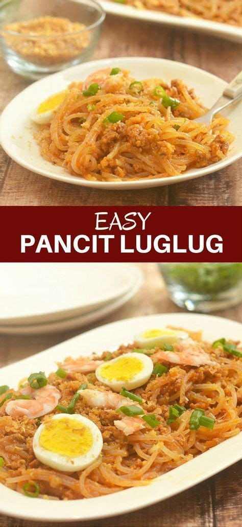 Easy Pancit Luglug With Thick Noodles Flavorful Gravy Ground Pork