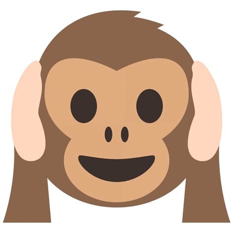 Wall Sticker Emoji Hear No Evil Monkey Wall