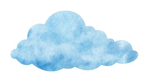 Cartoonish Watercolor Cloud Png Transparent