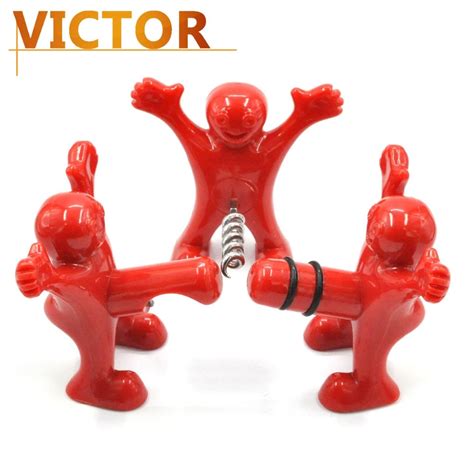 Corkscrew Wine Bottle Openers Happy Man Stopper Novelty Opener