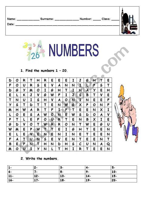Cardinal Numbers Esl Worksheet By Vanda51 Printable M