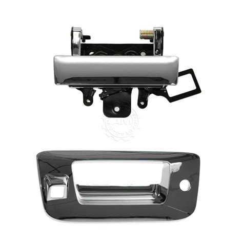 Tailgate Handle And Bezel Kit With Lock And Camera Hole Chrome For