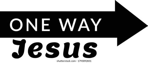 One Way Jesus Christian Faith Typography Stock Vector Royalty Free