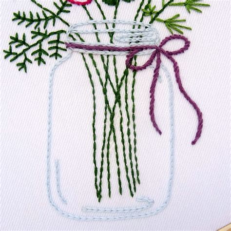 Wildflower Bouquet Hand Embroidery Pattern Wandering Threads Embroidery