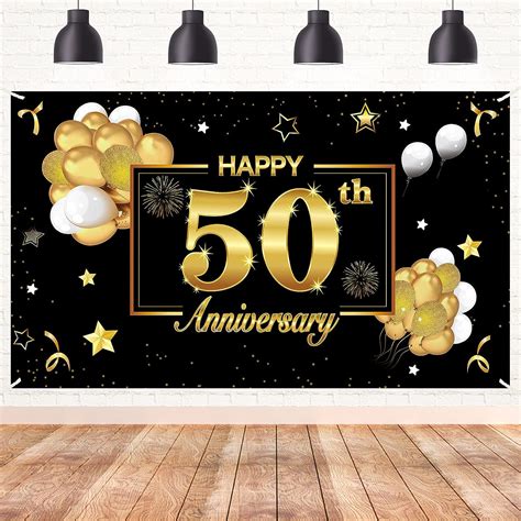 50th Wedding Anniversary Banner Backdrop India Ubuy