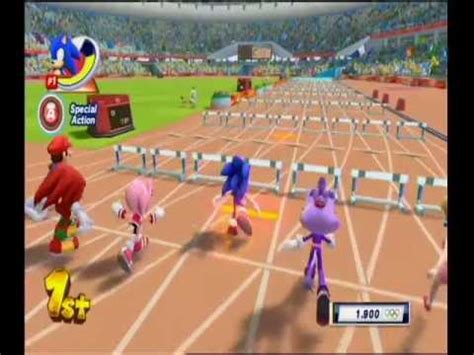 Mario Sonic At The London Olympic Games M Hurdles Youtube