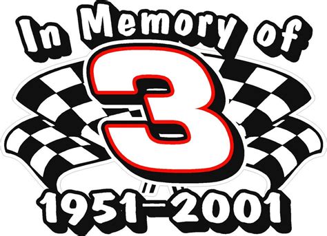 NEW FOR 2020 In Memory Of Dale Earnhardt Sr Decal Sticker XS Thru XL