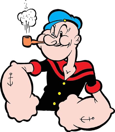 Popeye The Sailor Man I Yam What I Yam Cartoon Character Tattoos