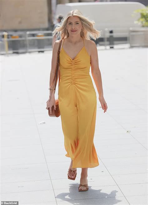 Mollie King Turns Heads In Plunging Sunshine Yellow Dress As She Makes Stylish Arrival At Radio