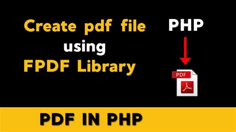 Create Pdf In Php Using Fpdf Generate Pdf In Php With Mysql 2019