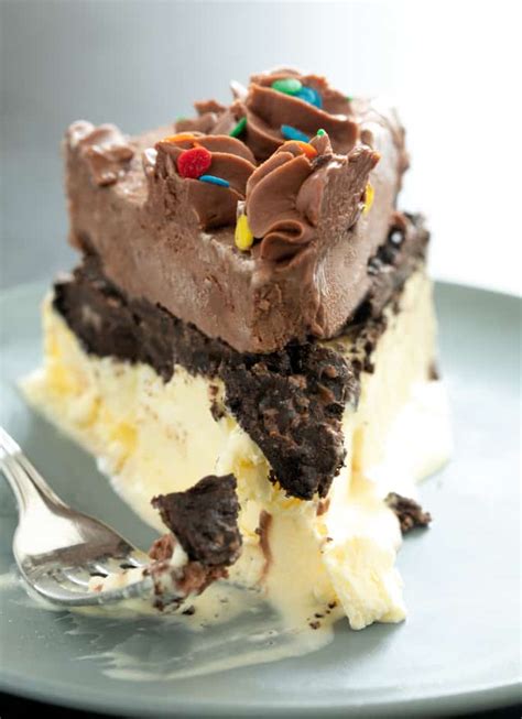Easy Homemade Ice Cream Cake Semifreddo Vanilla And Chocolate