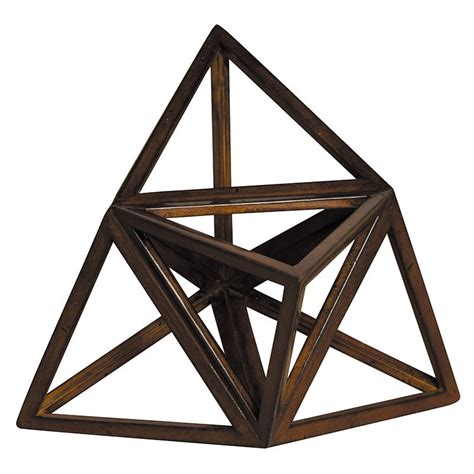 Elevated Tetrahedron Architectural 12 Triangle Platonic Figure