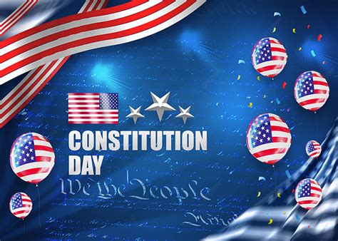 United States Of America Constitution Day Background Constitution Day