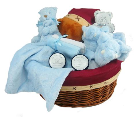 Gifts for a baby can be hard to choose. Newborn Baby Boy Gift Basket | HAZELTON'S | Canada