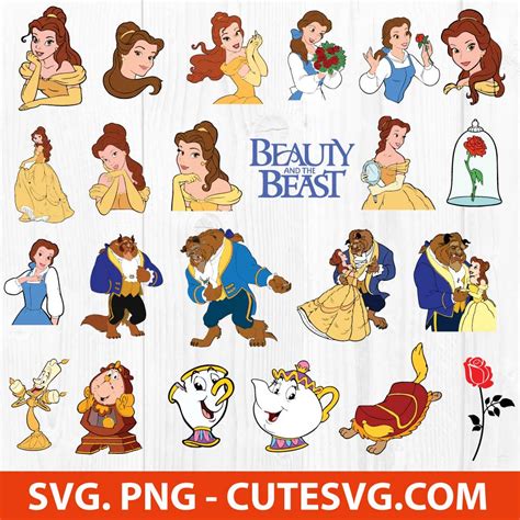 Beauty And The Beast SVG Cut File, PNG Files, For Cricut And Silhouette