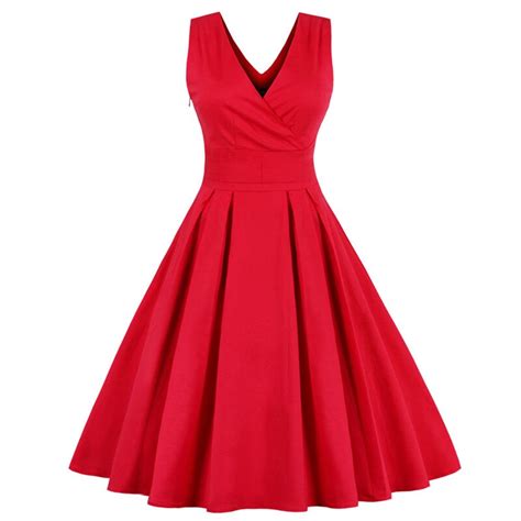 summer dresses women pinup retro robe rockabilly 50s 60s vintage dress plus size sexy red party