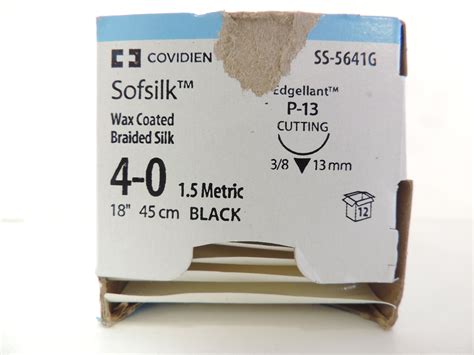 New Covidien Ss 5641g Sofsilk 4 0 Black 18 Edgellant P 13 Cutting