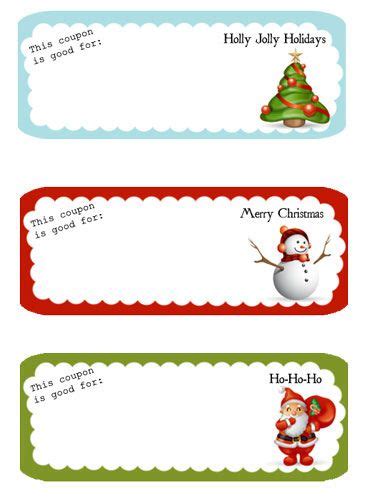 How do you create a gift for the person who has everything? free printable holiday coupons | Coupon template ...