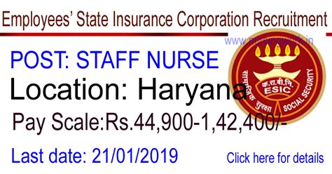 Free, fast and easy way find a job of 740.000+ postings in abroad and other big cities in usa. NURSING JOBS: ESIC Haryana Staff Nurses Recruitment