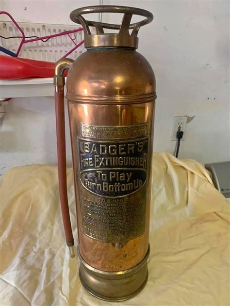 Antique Polished Fire Extinguisher