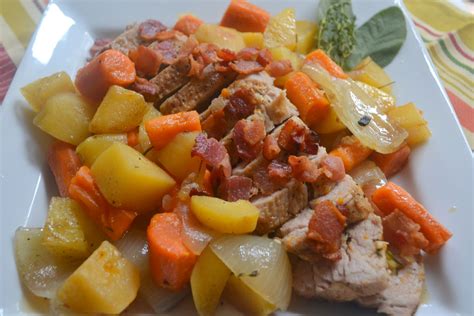 Pork tenderloin is lean and juicy when properly cooked but has a fairly mild flavor. Candy Girl: Casserole-Roasted Pork with Potatoes and ...