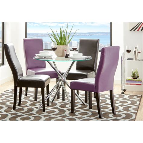 Make room for large groups with an extension dining table. Zipcode™ Design Vince Glass Round Dining Table & Reviews ...