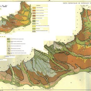 Baza cartografică geologică a româniei. Campiile Romaniei Harta