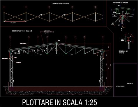 Autocad D Drawing Of Truss Structure In Detail Cad File Dwg File