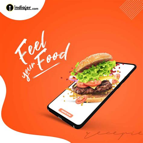 Creative Banner For Restaurant Promo Burger In Phone Free Psd Template