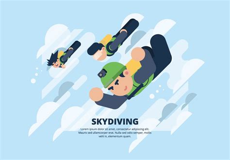 Skydiving Illustration 155235 Vector Art At Vecteezy