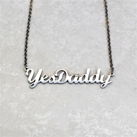 Yes Daddy Statement Necklace Silver Blunted Objects