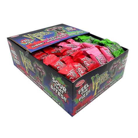 Viper Fizz Fizzy Candy Strings Cherry Watermelon Green Apple 0 9 O All City Candy