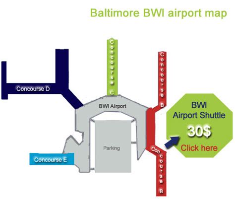 Baltimore Washington Airport Terminal Map Tourist Map Of English