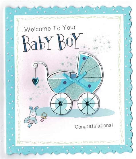 New Baby Boy Card Welcome To Your Baby Boy Ebay
