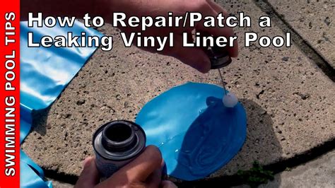 After those 24 hours, if your pool water level is lower than your bucket water level, you probably have a leak. How to Repair/Patch a Leaking Vinyl Liner Pool - YouTube