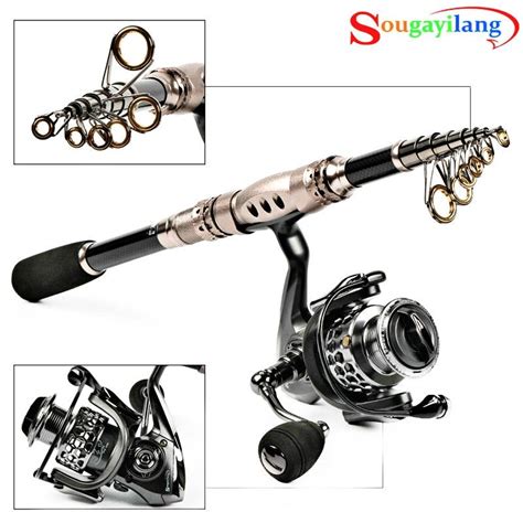 Buy Sougayilang Portable Telescopic Fishing Rod And Reel Combos Travel
