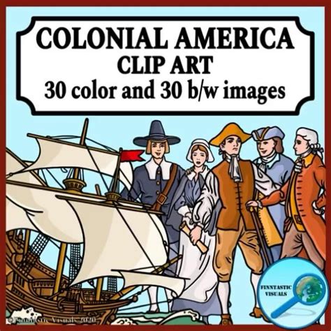 Colonial America Clip Art Life In The 13 Colonies By Finntastic Visuals