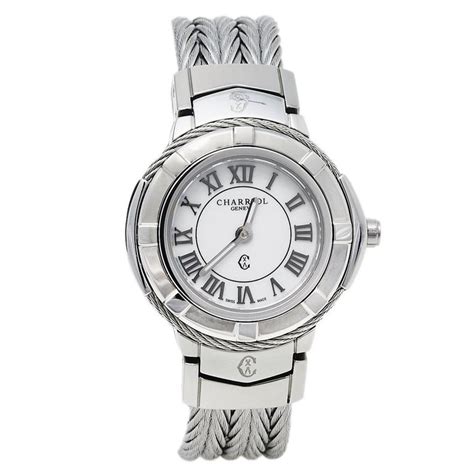 charriol white stainless steel celtic ce426s 640 007 women s wristwatch 27 mm at 1stdibs